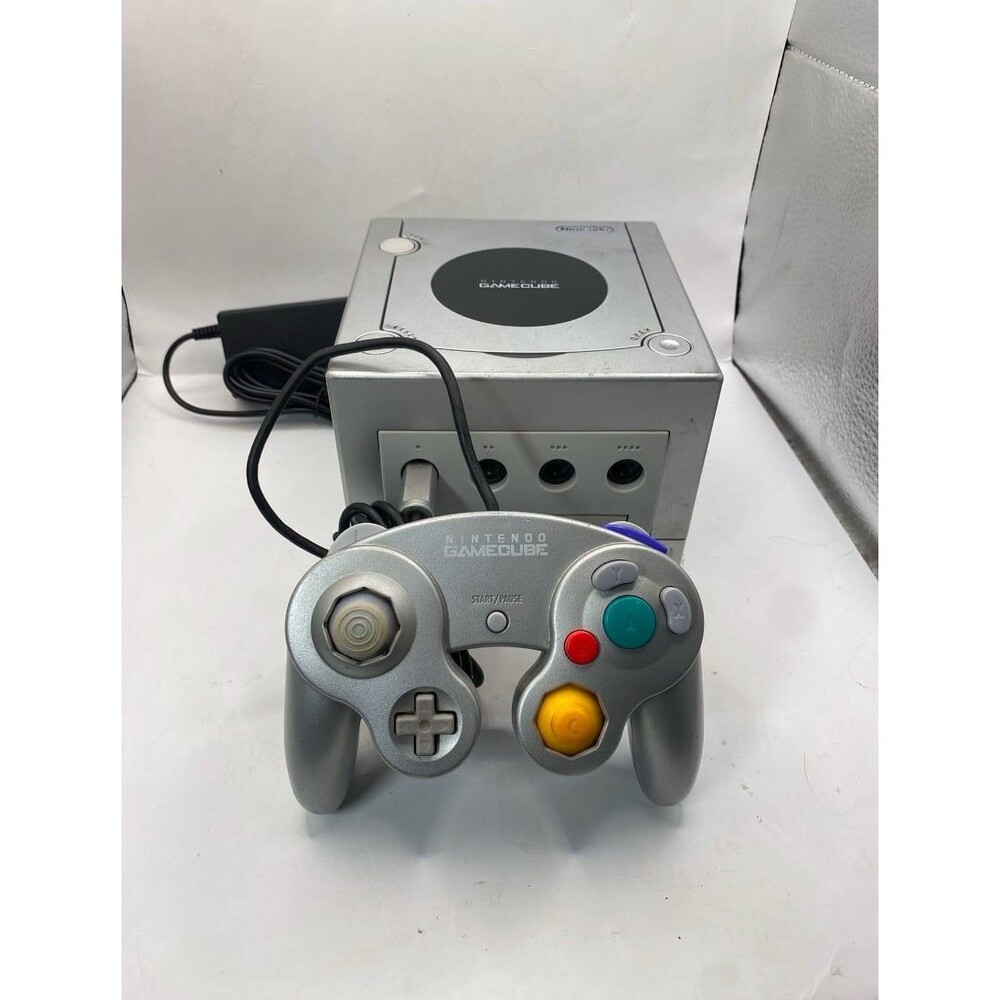 Platinum Silver Nintendo GameCube Console DOL-101 (USA) with OEM Controller